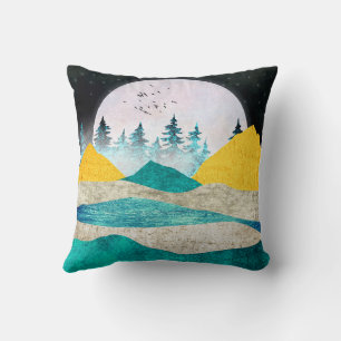 Cojín Decorativo Paisaje de Supermoon Ascendiendo