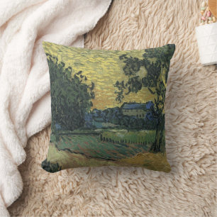 Cojín Decorativo Paisaje de Van Gogh al Crepúsculo