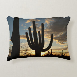 Cojín Decorativo Paisaje del desierto de Saguaro Sunset II Arizona