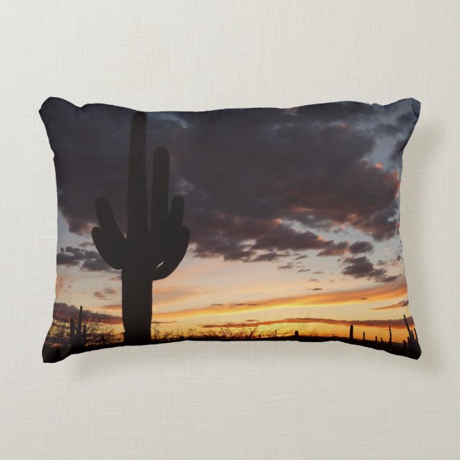 Cojín Decorativo Paisaje del desierto Saguaro Sunset III Arizona (Anverso)