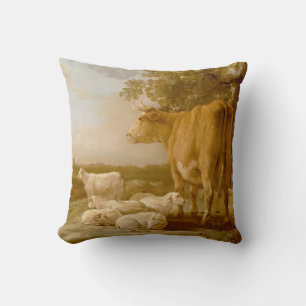 Cojín Decorativo Paisaje del ganado vacuno Aelbert Cuyp