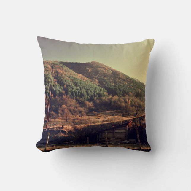 Cojín Decorativo Paisaje del otoño (Anverso)