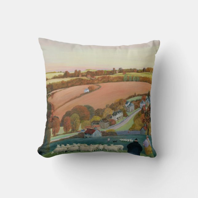 Cojín Decorativo Paisaje del otoño (Anverso)