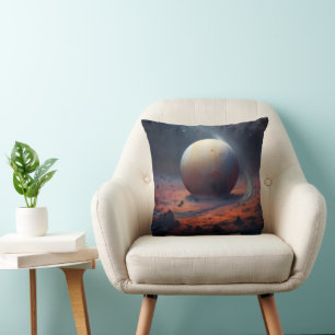 Cojín Decorativo Paisaje del planeta de ciencia ficción