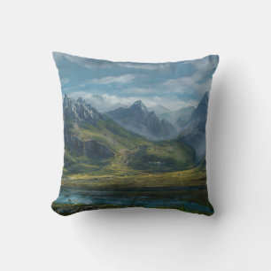 Cojín Decorativo Paisaje del río de las montañas