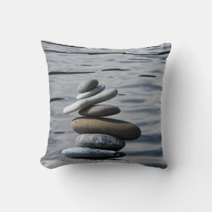 Cojín Decorativo Paisaje elegante, piedras Zen, mar