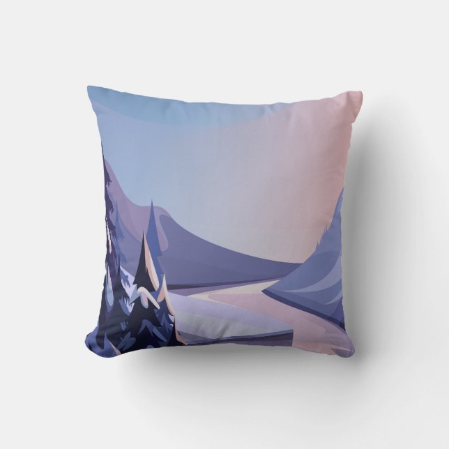 Cojín Decorativo Paisaje fluvial (Anverso)
