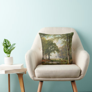 Cojín Decorativo Paisaje Forestal por la noche