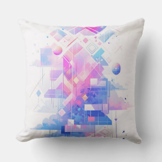 Cojín Decorativo Paisaje geométrico soñador del cielo