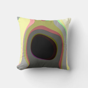 Cojín Decorativo Paisaje Interior - Arte Surreal Orgánico Abstracto
