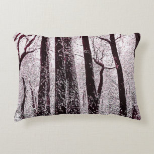 COJÍN DECORATIVO PAISAJE INVERNAL NEVADO DE BOSQUES