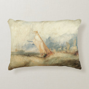 Cojín Decorativo Paisaje marítimo de barco vintage por Joseph Turne