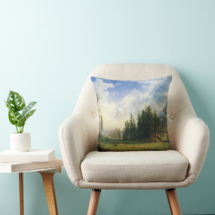 Cojín Decorativo Paisaje montañoso de Albert Bierstadt