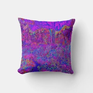 Cojín Decorativo Paisaje Morado Impresionista Psicodélico