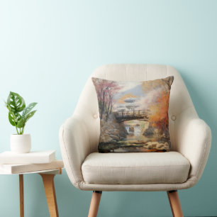Cojín Decorativo Paisaje natural asiático