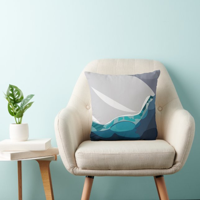 Cojín Decorativo Paisaje oceánico de Iceberg (Silla)