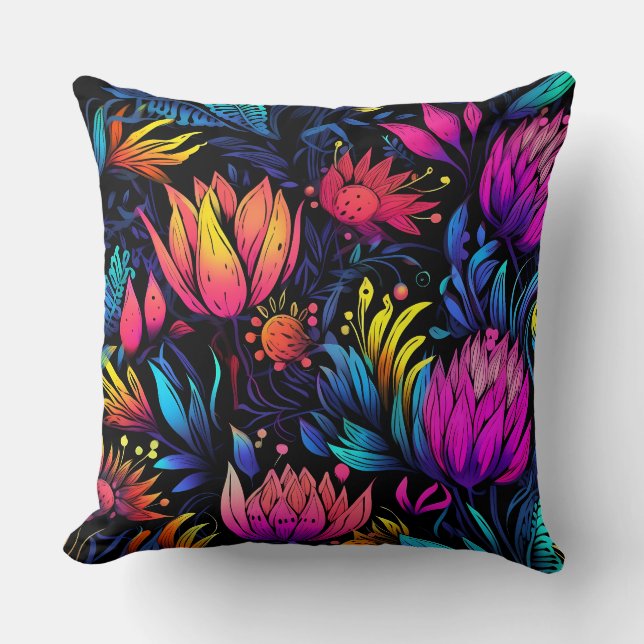 Cojín Decorativo Paisaje peatonal primático Botánico (Anverso)