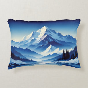 Cojín Decorativo Paisaje pintoresco naturaleza invernal fondo arte