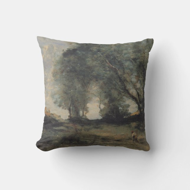 Cojín Decorativo Paisaje (por Camille Corot) (Anverso)