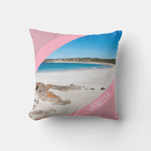 Cojín Decorativo Paisaje rosa de la playa de Paradise de Australia