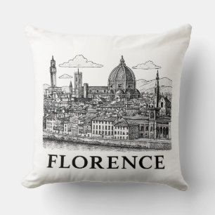 Cojín Decorativo Paisaje urbano de Florencia - Catedral del Duomo