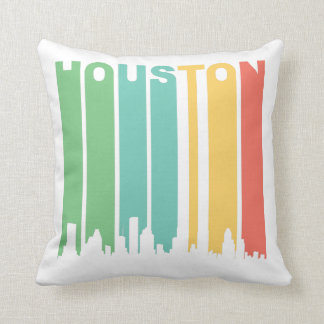 Cojín Decorativo Paisaje urbano de Houston del vintage