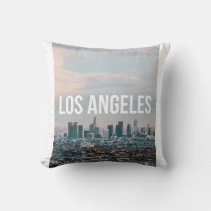 Cojín Decorativo Paisaje urbano retro de Los Ángeles Estética Ciuda