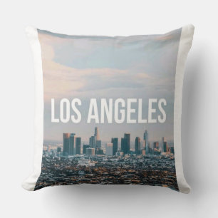 Cojín Decorativo Paisaje urbano retro de Los Ángeles Estética Ciuda