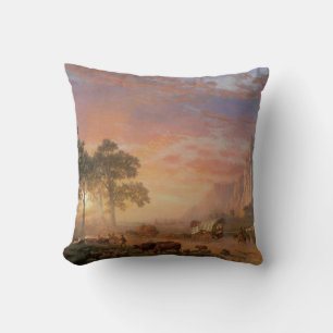 Cojín Decorativo Paisaje Vintage, Oregon Trail por Bierstadt