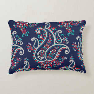 Cojín Decorativo Paisley Asiática: Diseño Tradicional Sin Marea.