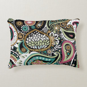 Cojín Decorativo Paisley asiático: diseño moderno y sin fisuras.