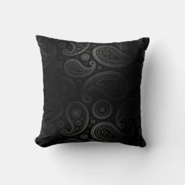 Cojín Decorativo Paisley Deluxe| carbón negro