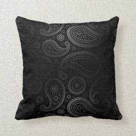 Cojín Decorativo Paisley Deluxe| carbón negro