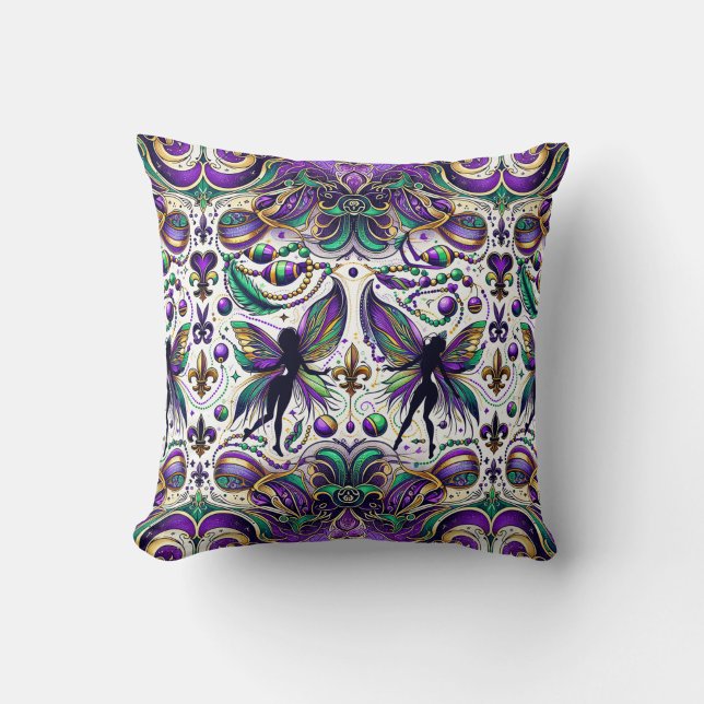 Cojín Decorativo Paisley Fairy Mardi Gras (Subido por el creador)