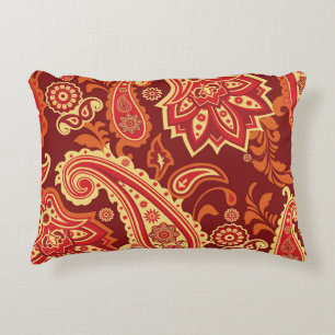 Cojín Decorativo Paisley, flores: patrón ornamental sin costura