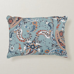 Cojín Decorativo Paisley indio de moda: fondo sin costura.