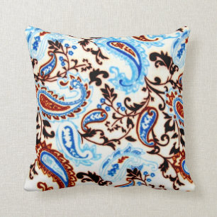Cojín Decorativo Paisley Mocha Blue