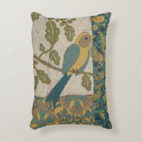 Pájaro azul amarillo y Verde azulado encaramado en