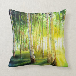 Cojín Decorativo Pájaro blanco con sol que avanza a través de