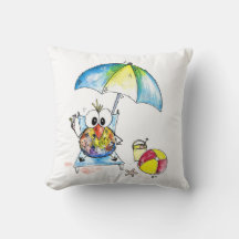 Pájaro caprichoso en la playa