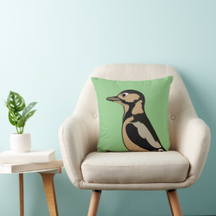 Cojín Decorativo Pájaro Carpintero Naturaleza Vida Silvestre