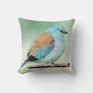 Cojín Decorativo Pájaro: Carraca Europea