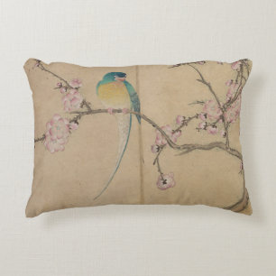 Cojín Decorativo Pájaro con flores de ciruelo de Zhang Ruoai