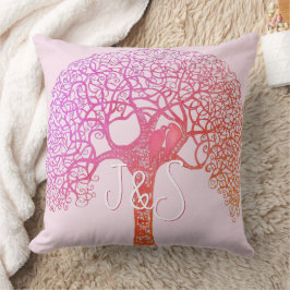 Cojín Decorativo Pájaro De Amor De Árbol Rosa Swift Elija Cualquier