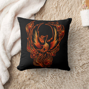 Cojín Decorativo Pájaro De Fuego