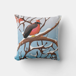 Cojín Decorativo pájaro de invierno