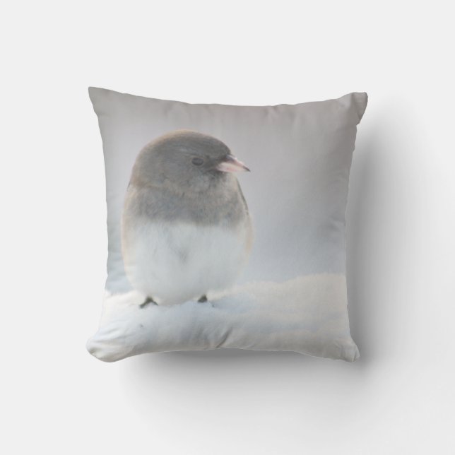Cojín Decorativo Pájaro de la nieve (Anverso)