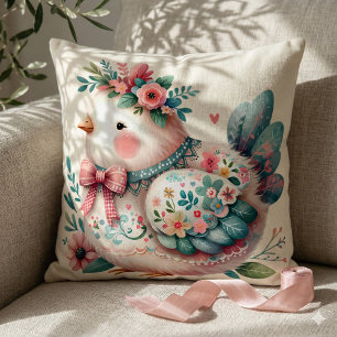 Cojín Decorativo Pájaro folclórico con encanto Pastel Boho