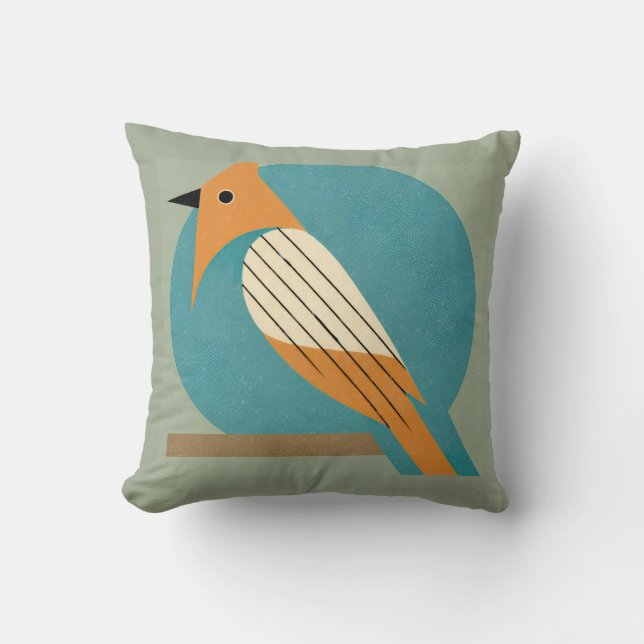 Cojín Decorativo Pájaro geométrico (Anverso)