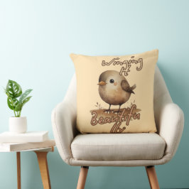 Cojín Decorativo Pájaro húmedo y mordaz